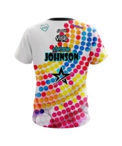 Alternative view of Stefanie Johnson Roto Grip Colorful Dots CoolWick Bowling Jersey