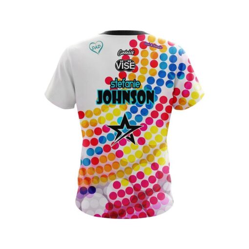 Stefanie Johnson Roto Grip Colorful Dots CoolWick Bowling Jersey - Image 2
