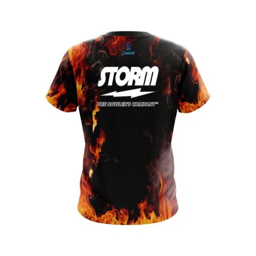 Storm Orange Flame CoolWick Bowling Jersey - Image 2