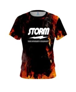 Storm Orange Flame CoolWick Bowling Jersey