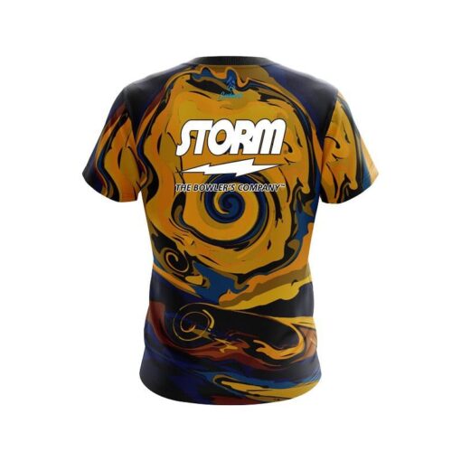 Storm Painted Vortex Moon CoolWick Bowling Jersey - Image 2