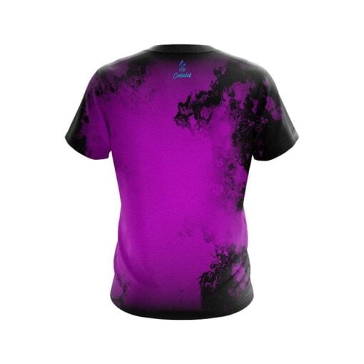 Plain Toxic Rugged Smoke Purple CoolWick Bowling Jersey - Image 2