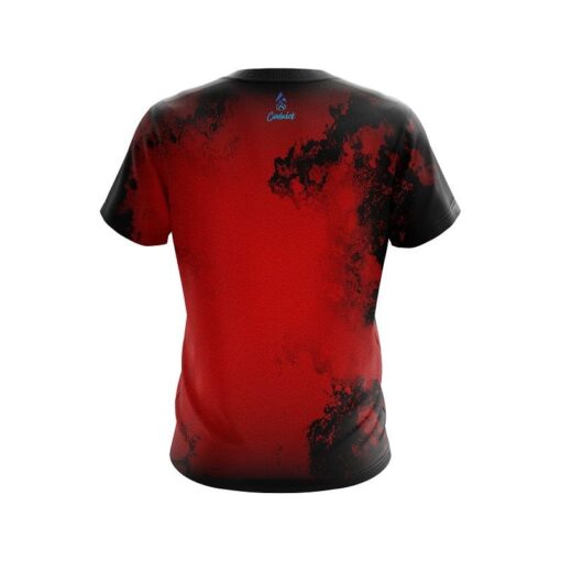 Plain Toxic Rugged Smoke Red CoolWick Bowling Jersey - Image 2