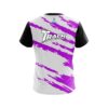 Track Athlete Bolt Purple CoolWick Bowling Jersey - Image 2