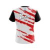 Track Athlete Bolt Red CoolWick Bowling Jersey - Image 2