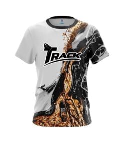 Track Black And Gold Liquid Marble CoolWick Bowling Jersey