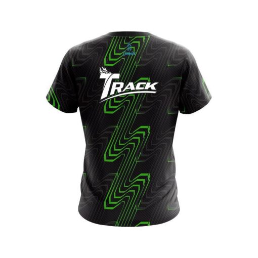 Track Halftone Extreme Green CoolWick Bowling Jersey - Image 2