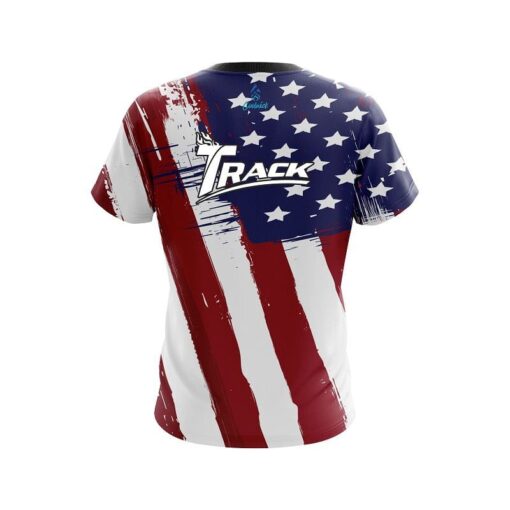 Track Painted Flag CoolWick Bowling Jersey - Image 2
