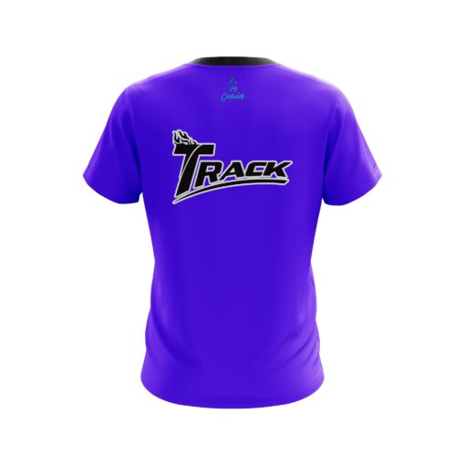 Track Plain Purple CoolWick Bowling Jersey - Image 2