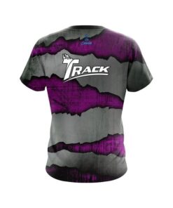 Alternative view of Track Purple Rigid Steel CoolWick Bowling Jersey
