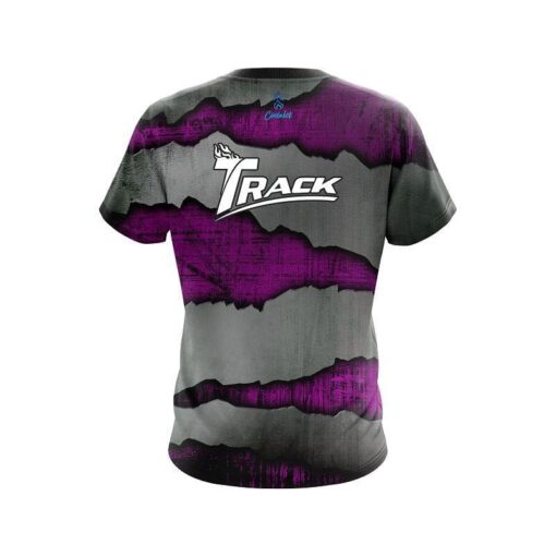 Track Purple Rigid Steel CoolWick Bowling Jersey - Image 2