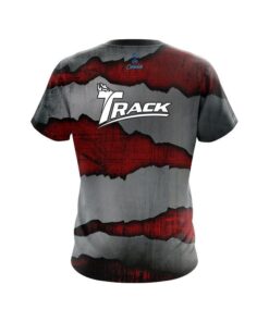 Alternative view of Track Red Rigid Steel CoolWick Bowling Jersey
