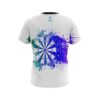 Plain Watercolor Blue And Green CoolWick Bowling Jersey - Image 2