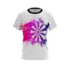 Plain Watercolor Pink And Blue CoolWick Bowling Jersey