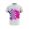 Plain Watercolor Pink And Blue CoolWick Bowling Jersey - Image 2