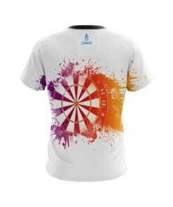 Alternative view of Plain Watercolor Purple And Orange CoolWick Bowling Jersey