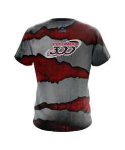 Alternative view of Columbia 300 Red Rigid Steel CoolWick Bowling Jersey