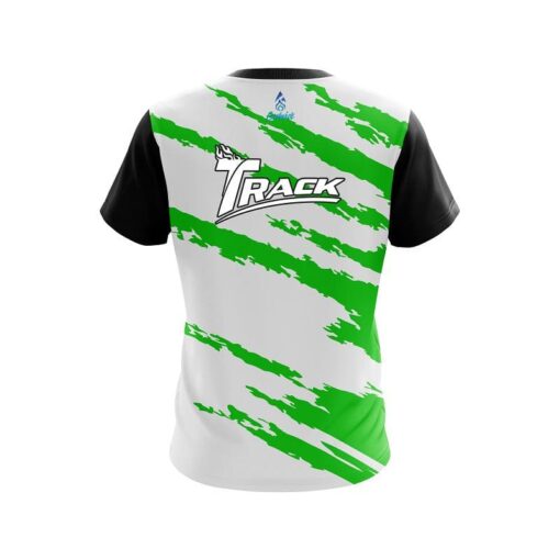 Track Athlete Bolt Green CoolWick Bowling Jersey - Image 2