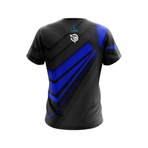 12Bagger Steaming Dynamic Blue CoolWick Bowling Jersey - Image 2