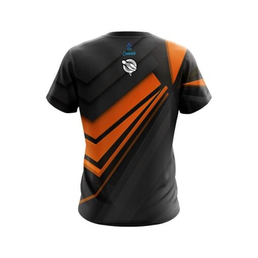 12Bagger Steaming Dynamic Orange CoolWick Bowling Jersey - Image 2