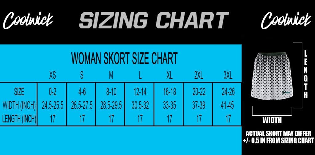 Size Chart - Coolwick Bowling Apparel