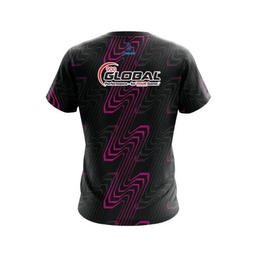 900 Global Halftone Extreme Pink CoolWick Bowling Jersey - Image 2