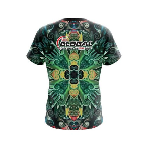 900 Global Mosaic Bloom CoolWick Bowling Jersey - Image 2