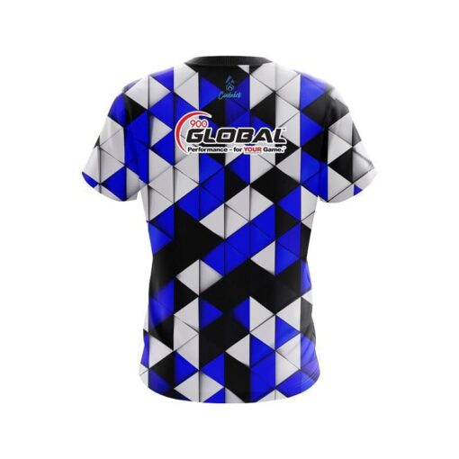 900 Global Prism Blue CoolWick Bowling Jersey - Image 2