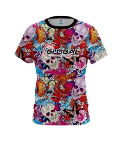900 Global Skull Love CoolWick Bowling Jersey