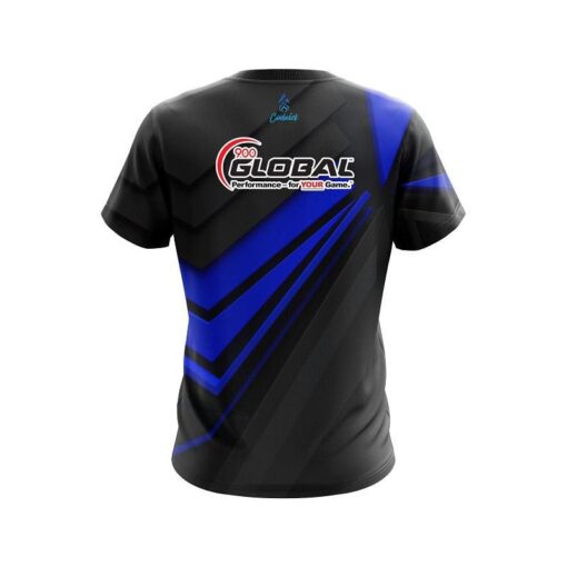 900 Global Steaming Dynamic Blue CoolWick Bowling Jersey - Image 2
