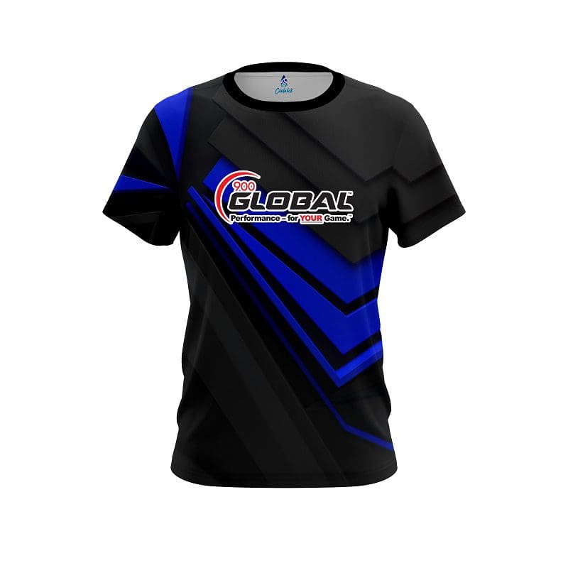 900 Global Steaming Dynamic Blue CoolWick Bowling Jersey