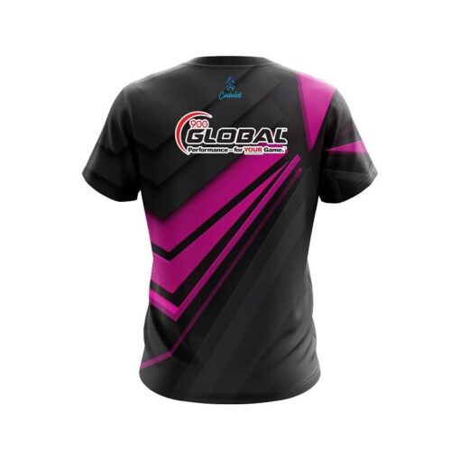 900 Global Steaming Dynamic Pink CoolWick Bowling Jersey - Image 2