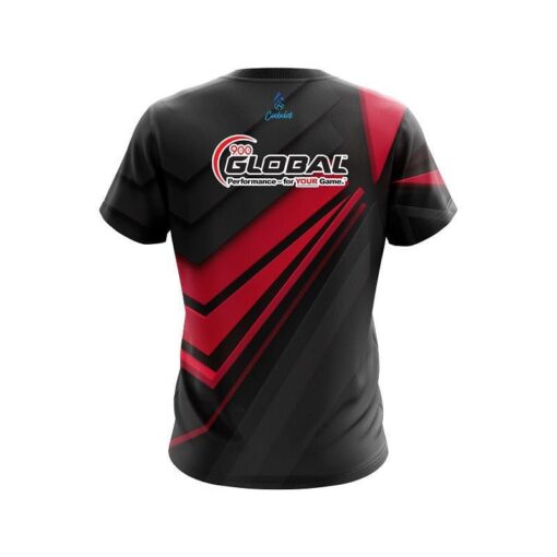 900 Global Steaming Dynamic Red CoolWick Bowling Jersey - Image 2
