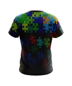 Alternative view of Plain Autism Awareness Be Kind CoolWick Bowling Jersey