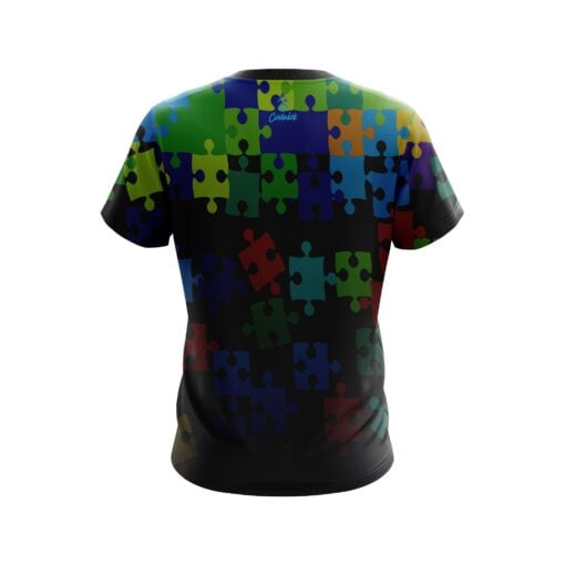 Plain Autism Awareness Be Kind CoolWick Bowling Jersey - Image 2