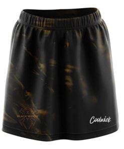 Black Widow Black And Gold CoolWick Bowling Skort