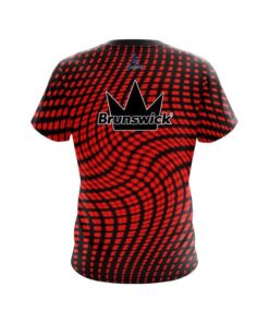 Alternative view of Brunswick Dyanamic Flux Red CoolWick Bowling Jersey