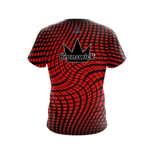 Brunswick Dyanamic Flux Red CoolWick Bowling Jersey - Image 2
