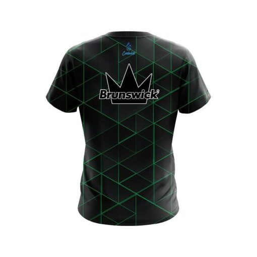 Brunswick Geo Green CoolWick Bowling Jersey - Image 2