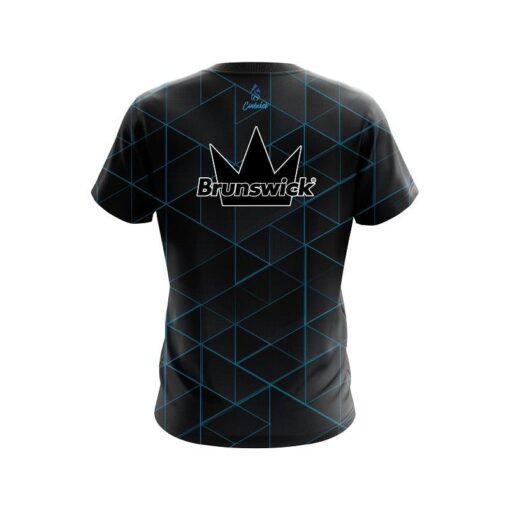 Brunswick Geo Light Blue CoolWick Bowling Jersey - Image 2