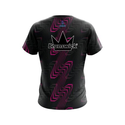 Brunswick Halftone Extreme Pink CoolWick Bowling Jersey - Image 2