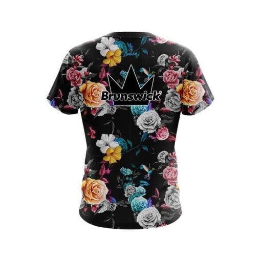 Brunswick Hummingbird Watercolor Art CoolWick Bowling Jersey - Image 2