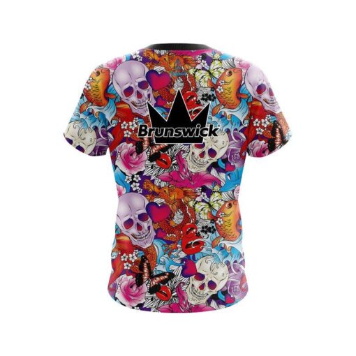 Brunswick Skull Love CoolWick Bowling Jersey - Image 2