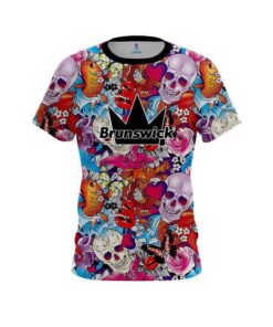 Brunswick Skull Love CoolWick Bowling Jersey