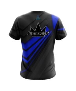 Alternative view of Brunswick Steaming Dynamic Blue CoolWick Bowling Jersey