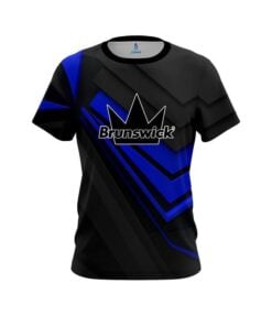 Brunswick Steaming Dynamic Blue CoolWick Bowling Jersey
