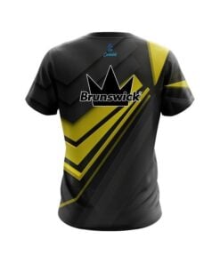 Alternative view of Brunswick Steaming Dynamic Yellow CoolWick Bowling Jersey
