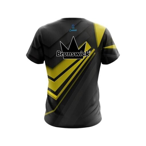 Brunswick Steaming Dynamic Yellow CoolWick Bowling Jersey - Image 2