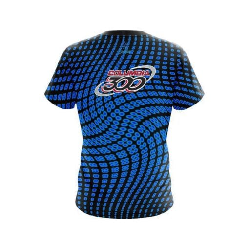 Columbia 300 Dyanamic Flux Blue CoolWick Bowling Jersey - Image 2