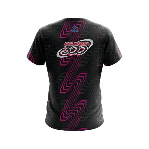 Columbia 300 Halftone Extreme Pink CoolWick Bowling Jersey - Image 2